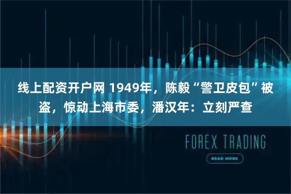 线上配资开户网 1949年，陈毅“警卫皮包”被盗，惊动上海市委，潘汉年：立刻严查